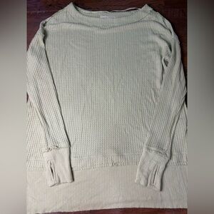 We the free Olive Green north shore thermal oversized small